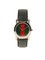Round Web Detailed Face Watch in black/Red/Green from Gucci 1