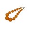 Vintage Orange Resin Beaded Charm Necklace with CC Mark and Camellia Motifs from Chanel, Image 1