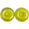 Vintage Lime Color and Gold Tone Round Button Candy Earrings from Chanel, Set of 2, Image 1