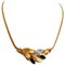 Goldfarbene Halskette mit Anhänger im Blattdesign von Lanvin 1
