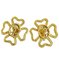 Chanel Vintage Golden Clover, Camellia Flower Earrings, Set of 2 1