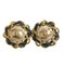 Boucles d'Oreilles Vintage avec Golden CC, Fausses Perles, Cuir Noir et Cadre en Chaîne de Chanel, Set de 2 1