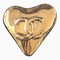 CHANEL Vintage goldene Herzbrosche mit CC-Zeichen 1