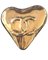 CHANEL Spilla vintage a forma di cuore dorato con marchio CC, Immagine 2