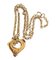 Collar de cadena vintage con corazón abierto y parte superior con marca CC de Chanel, Imagen 1