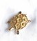 Goldene Vintage Schildkröten Brosche von Christian Dior 1
