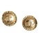 Boucles d'Oreilles Rondes Dorées Vintage avec Soleil et Motif CC Mark Fausses Perles de Chanel, Set de 2 1