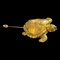 CHANEL Vintage golden turtle pin brooch with CC mark 1