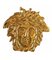 Vintage Gold Medusa Head Face Brooch from Gianni Versace 1