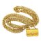 Vintage Golden Triple Chain Long Necklace with Classic 2 from Chanel 1