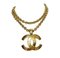 Vintage Chain Necklace with Large CC Mark Pendant from Chanel 1
