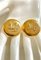 Hermes Vintage Gold Tone Round Earrings With Pegasus, Set of 2 1