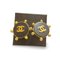 Große Ohrringe mit schwarzem und goldenem CC Mark von Chanel, 2 . Set 1