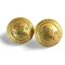 Chanel Vintage Golden Round Earrings With Logo, Set of 2 1