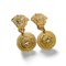 Gianni Versace Vintage Gold Tone Medusa Face Motif Dangle Earrings, Set of 2 1