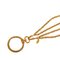 Collana con ciondolo a forma di lente d'ingrandimento con doppia catena placcata in oro di Chanel, Immagine 5