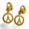 Goldene Vintage Eiffelturm Ohrringe mit Kristallglas von Celine, 2 . Set 1