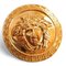 Spilla rotonda con motivo Medusa vintage color oro di Gianni Versace, Immagine 1