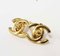 Goldene Vintage CC Ohrringe mit Drehverschluss von Chanel, 2 1