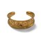 Vintage Golden Bangle with Embossed Logo from Chanel 1