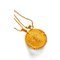 Vintage Ball Chain Necklace with Round Shape Logo Embossed Coin Pendant Top by Christian Dior, Image 1