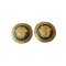 Vintage Black and Gold Candy Earrings with Medusa Face from Gianni Versace, Set of 2 1
