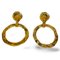 Yves Saint Laurent Vintage Large Golden Hoop Dangle Earrings, Set of 2 1