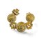 Vintage Gold Tone Medusa Face Motif Bracelet with Crystals 1