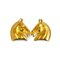 Hermes Vintage Gold Tone Horse Earrings, Set of 2 1