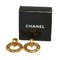 Chanel Vintage Cut-Out Logo Ring Drop Clip-On Earrings Costume Earrings, Set of 2, Image 8