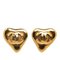 CC Heart Clip on Earrings from Chanel, Set of 2 1