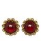 Chanel Cc Rhinestone Clip On Earrings Costume Earrings, Set of 2, Image 1