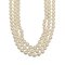 Crystal Embellished YSL Logo Faux Pearl Necklace from Saint Laurent 1