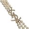 Crystal Embellished YSL Logo Faux Pearl Necklace from Saint Laurent, Image 2