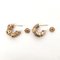 Bottega Veneta Thread Hoop Earrings Silver 925 Gold Women's, Set of 2 3