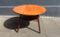 Vintage Round Danish Teak Coffee Table with Floating Magazine Shelf, 1960s 5