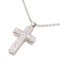 Collar de diamantes con cruz latina en oro blanco 750 de Bvlgari, Imagen 1