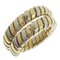 Tubogas K18 Yellow Gold and Stainless Steel Womens Ring from Bvlgari 1