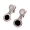 Bvlgaribulgari Diamond Onyx Earrings And Women's 750 White Gold, Set of 2 1