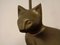 Fermaporta grande Cat in ottone, anni '60, Immagine 8