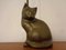 Fermaporta grande Cat in ottone, anni '60, Immagine 4