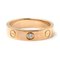 Pink Gold Mini Love Ring with Diamond from Cartier 3