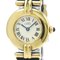 Reloj para dama de cuarzo Must Colisee de cuero bañado en oro de Cartier, Imagen 1