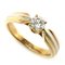 K18yg Pg Wg Trinity Solitaire Ring Diamond 0.3ct No. 8 48 3.8g Ladies from Cariier 1