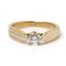 K18yg Pg Wg Trinity Solitaire Ring Diamond 0.3ct No. 8 48 3.8g Ladies di Cariier, Immagine 3