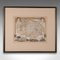 Antique English Framed County Map, Image 1