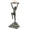 Art Deco Lampe mit Tänzerin von Max Le Verrier, 1930er 1