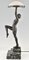 Art Deco Lamp with Dancer by Max Le Verrier, 1930s 3