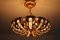 Lampada da soffitto Hollywood Regency in ottone e cristallo di Peris Andreu, anni '60, Immagine 4
