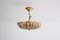 Hollywood Regency Ceiling Light in Brass & Crystal from Peris Andreu, 1960s, Image 7